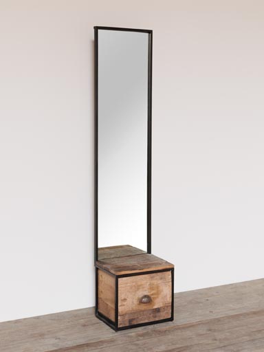 Standing mirror with 1 drawer