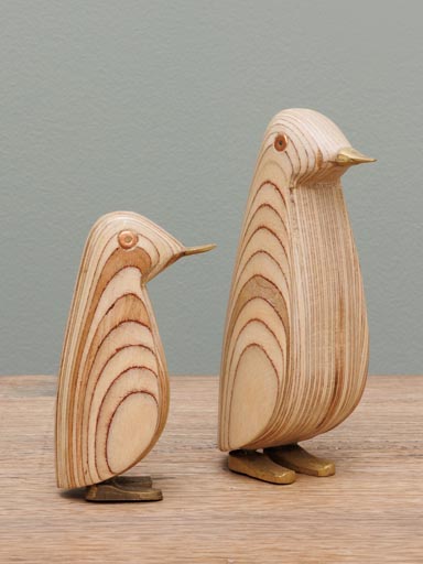 S/2 wooden penguins
