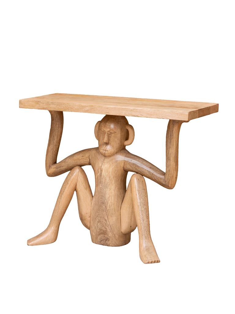 Side table with monkey holding tray - 2