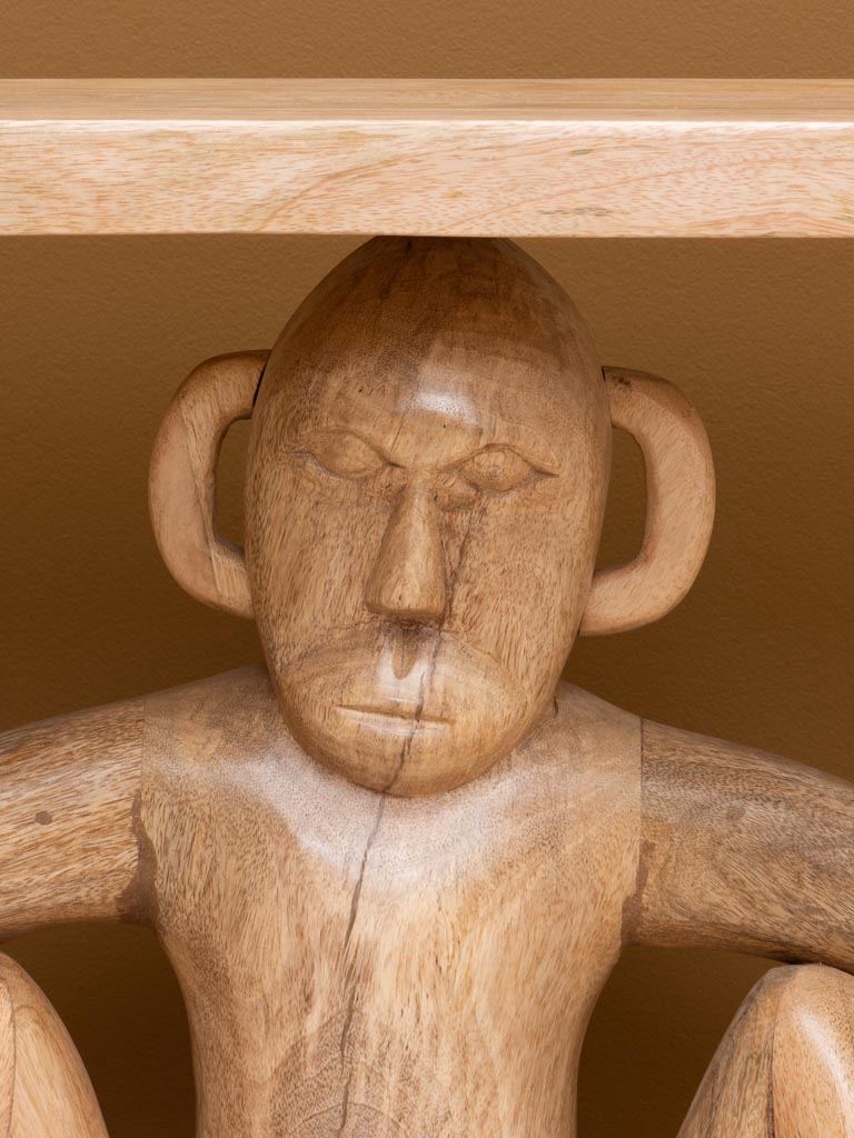 Side table with monkey holding tray - 5