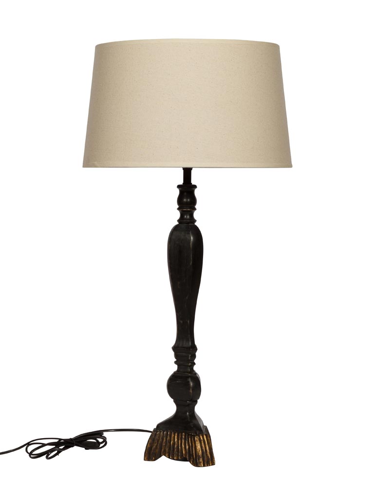 Black lamp golden base Diane (40) classic shade (Lampshade included) - 2