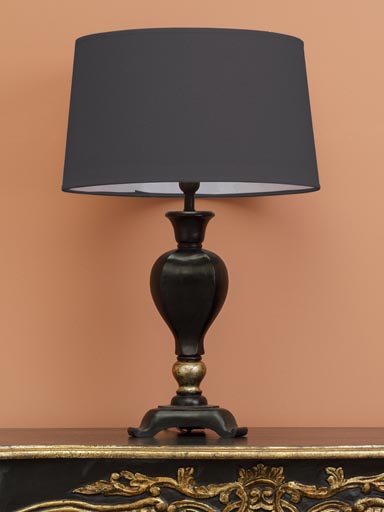Lampe base carée anneau doré Eris (30) (Abat-jour inclus)