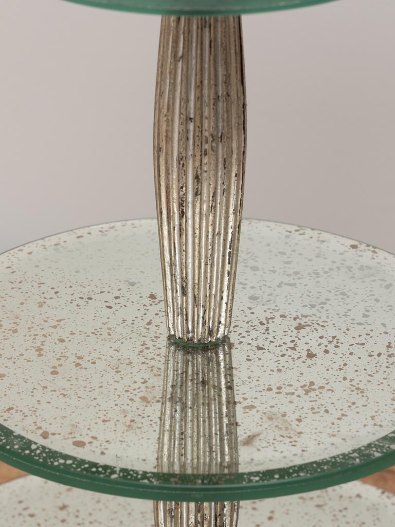 Wooden & glass cake stand - 4