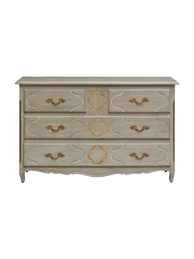 Green and gold chest 4 drawers Florinda - 4
