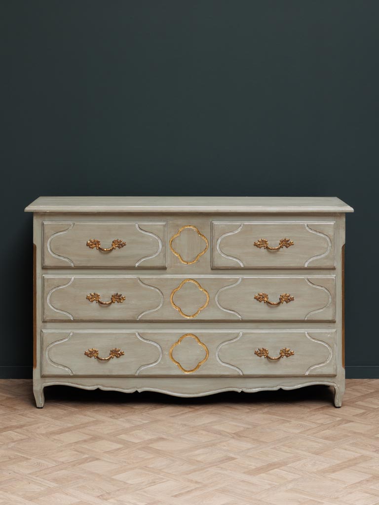 Green and gold chest 4 drawers Florinda - 5