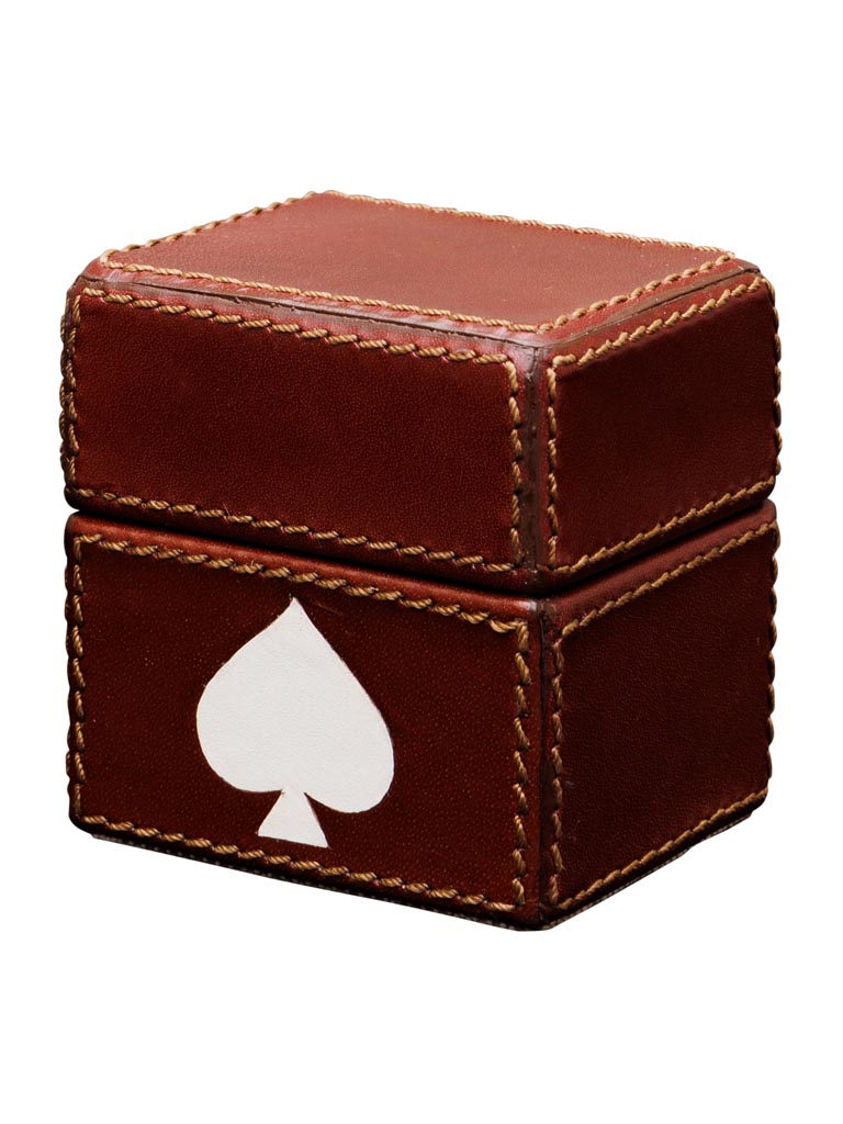 Mini deck of card leather box - 2