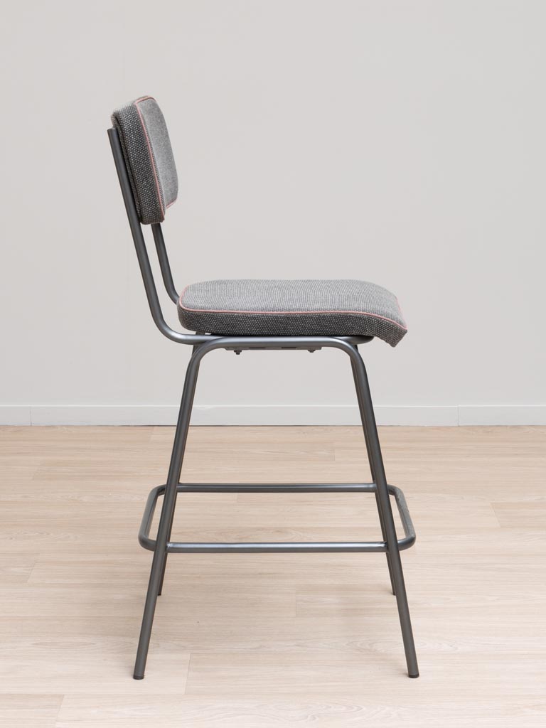 Chaise de comptoir grise Fairmont - 7