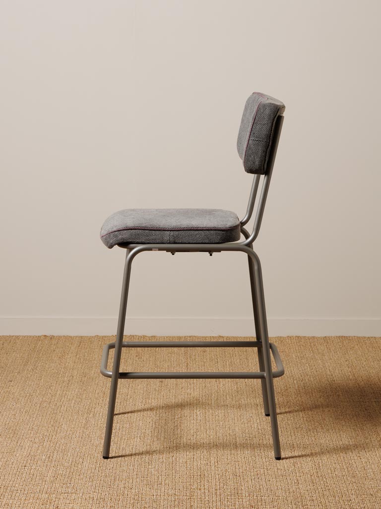 Chaise de comptoir grise Fairmont - 9