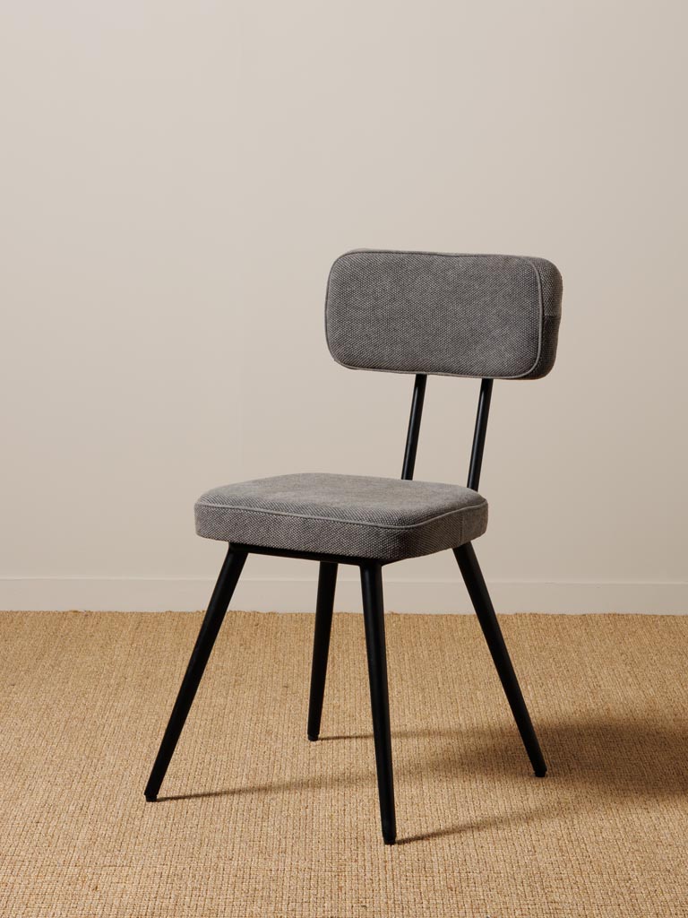 Chair stonewashed grey Fairfax - 1