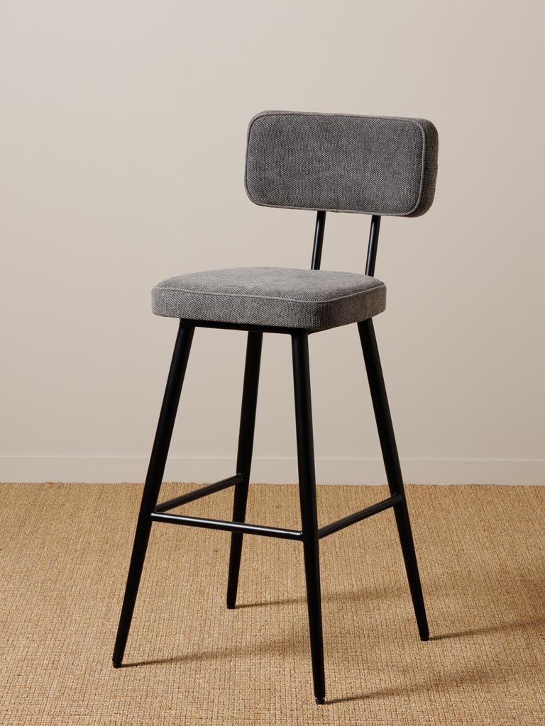 Bar chair stonewashed grey Fairfax - 1