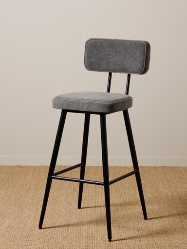 Bar chair stonewashed grey Fairfax