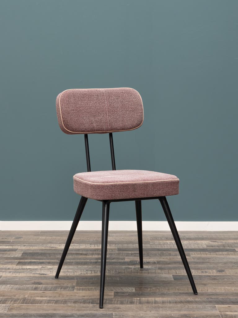 Chair stonewashed burgundy Fairfax - 1