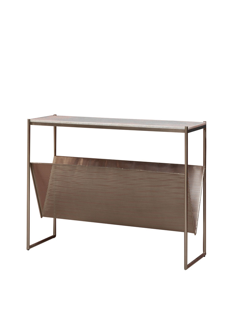 Marble console with mesh compartment - 2