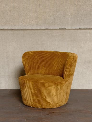 Fauteuil caramel Dandy