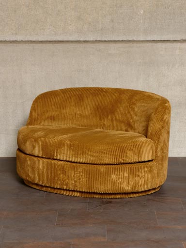 Small sofa brown cord Dandy