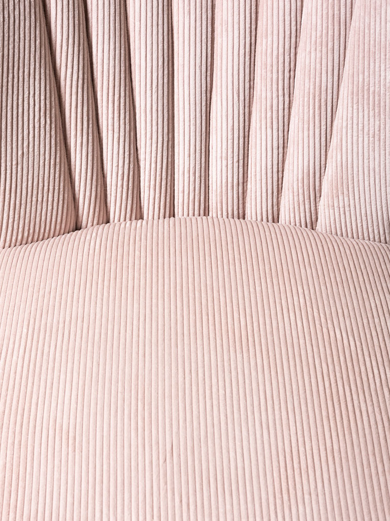 Horner armchair light pink cord - 6