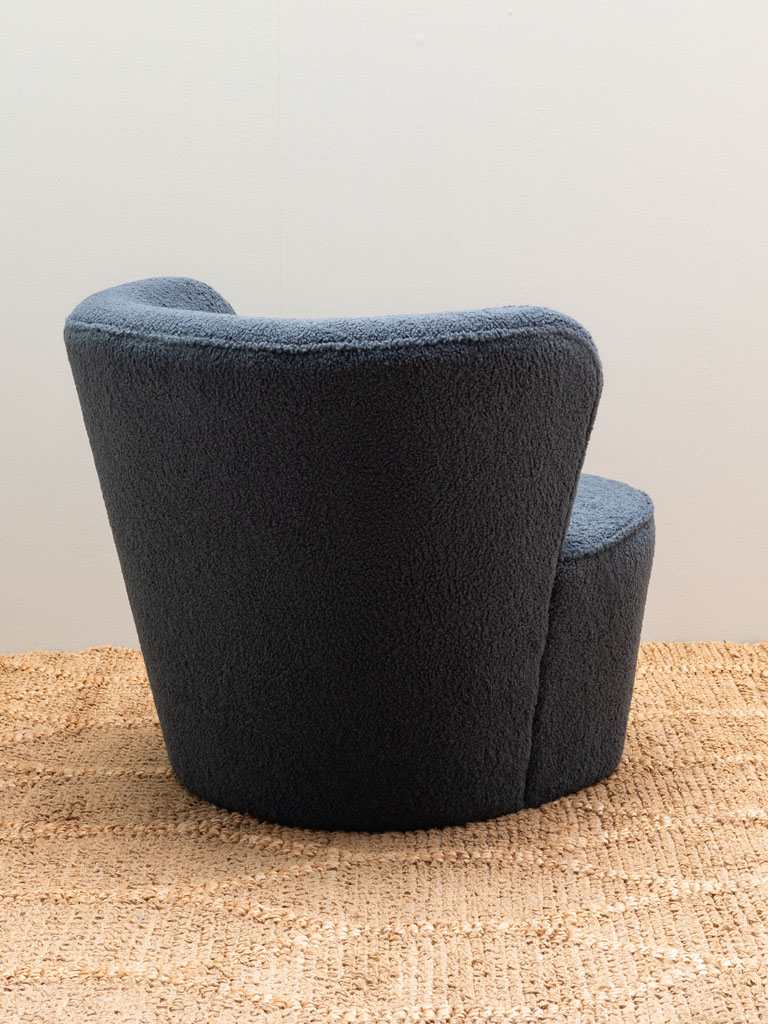 Fauteuil bouclette bleue Teddy - 4