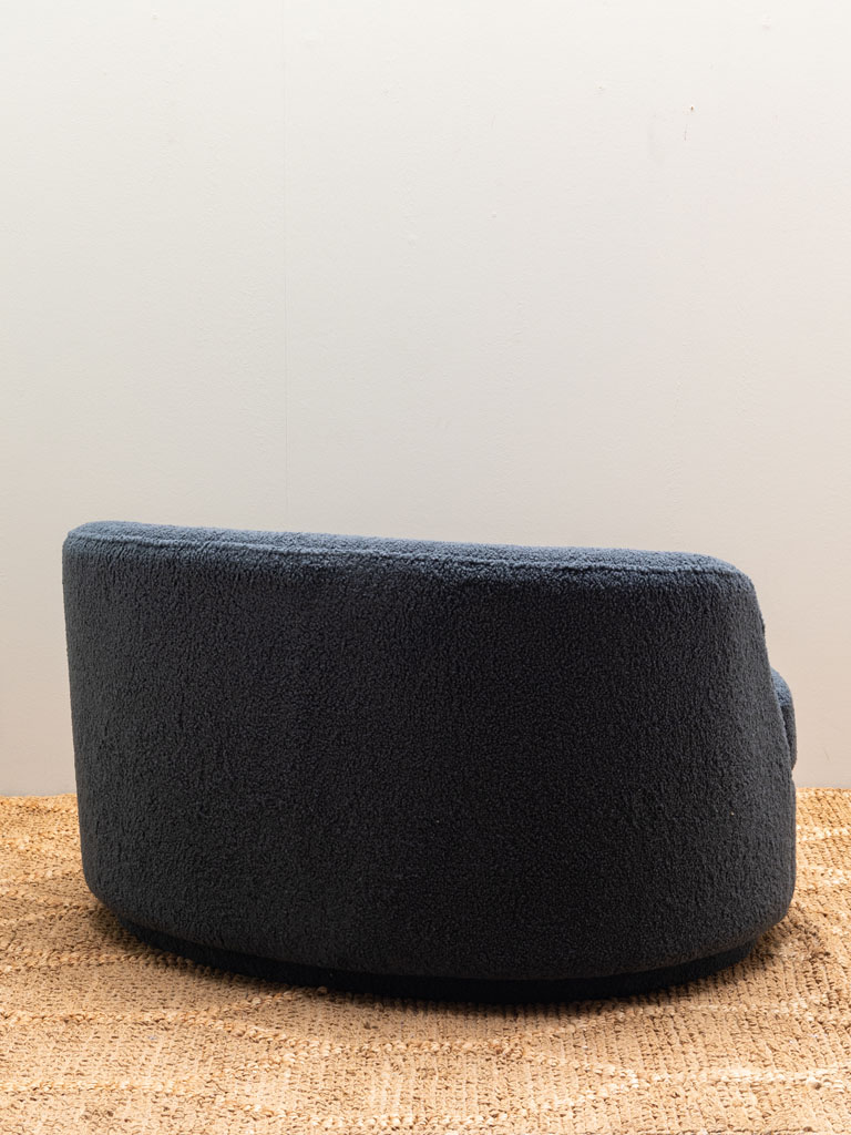 Small sofa blue bouclé Teddy - 5