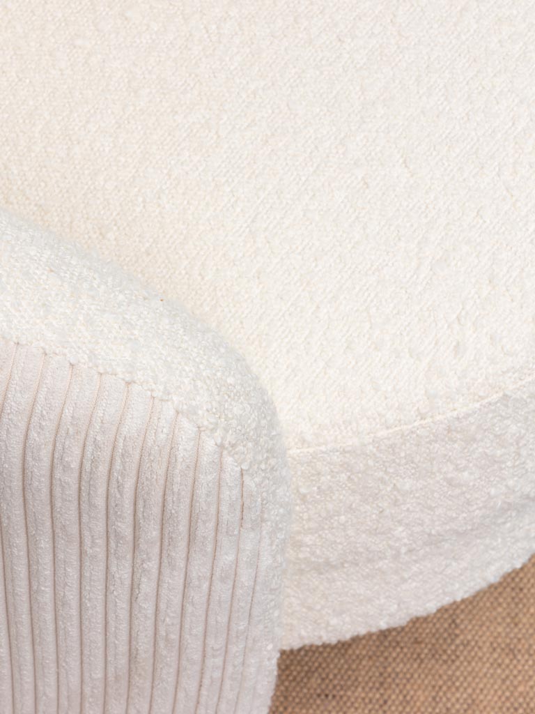 White armchair cord & curly Bianco - 5