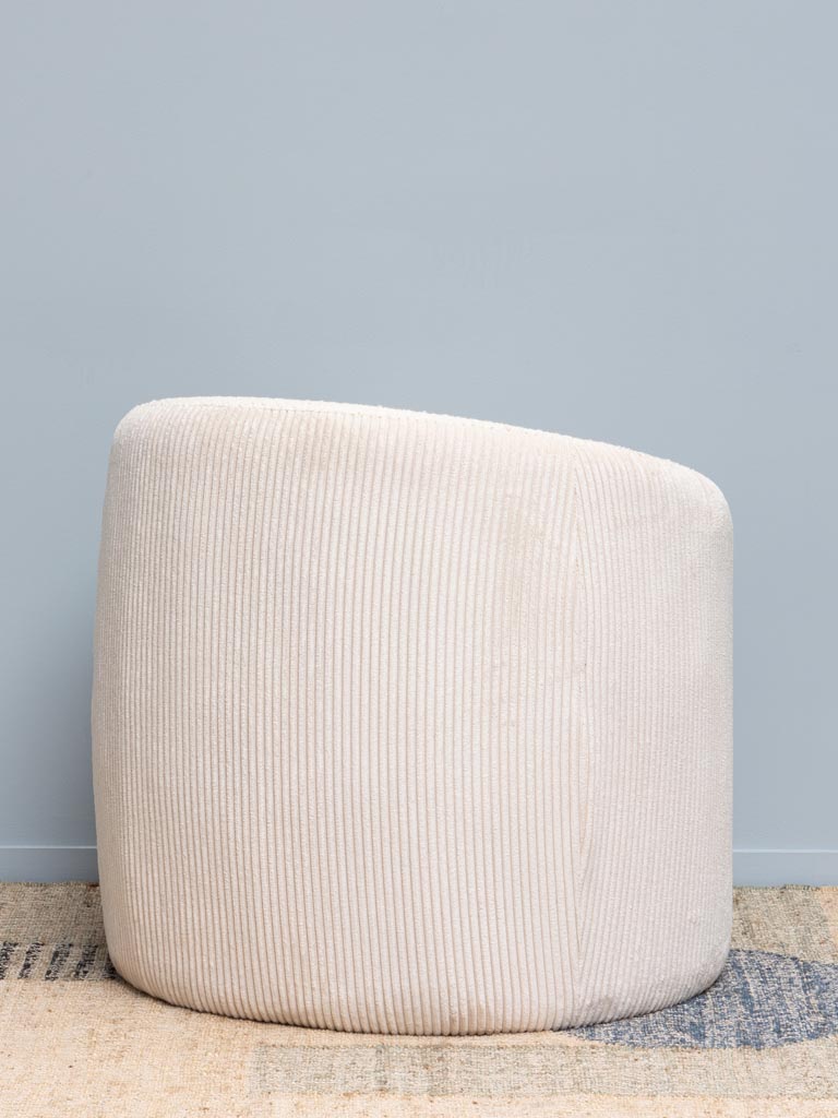 White armchair cord & curly Bianco - 9