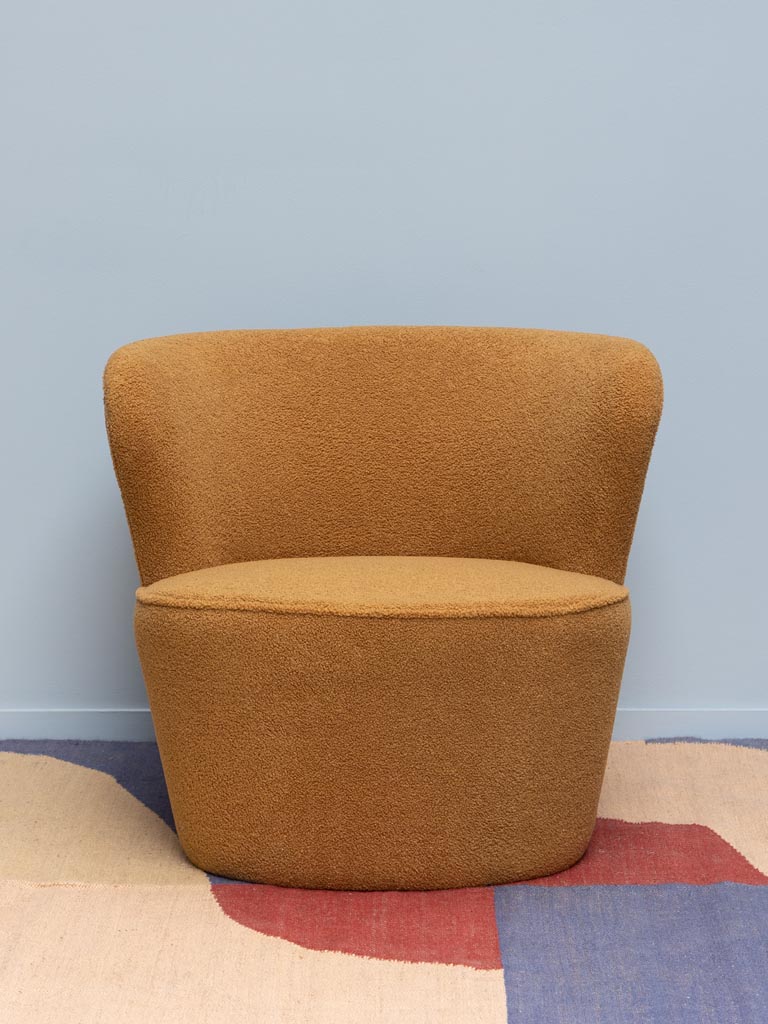 Armchair ochre curl Teddy - 3