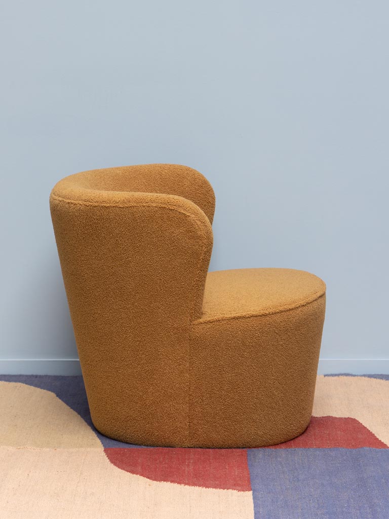 Armchair ochre curl Teddy - 5