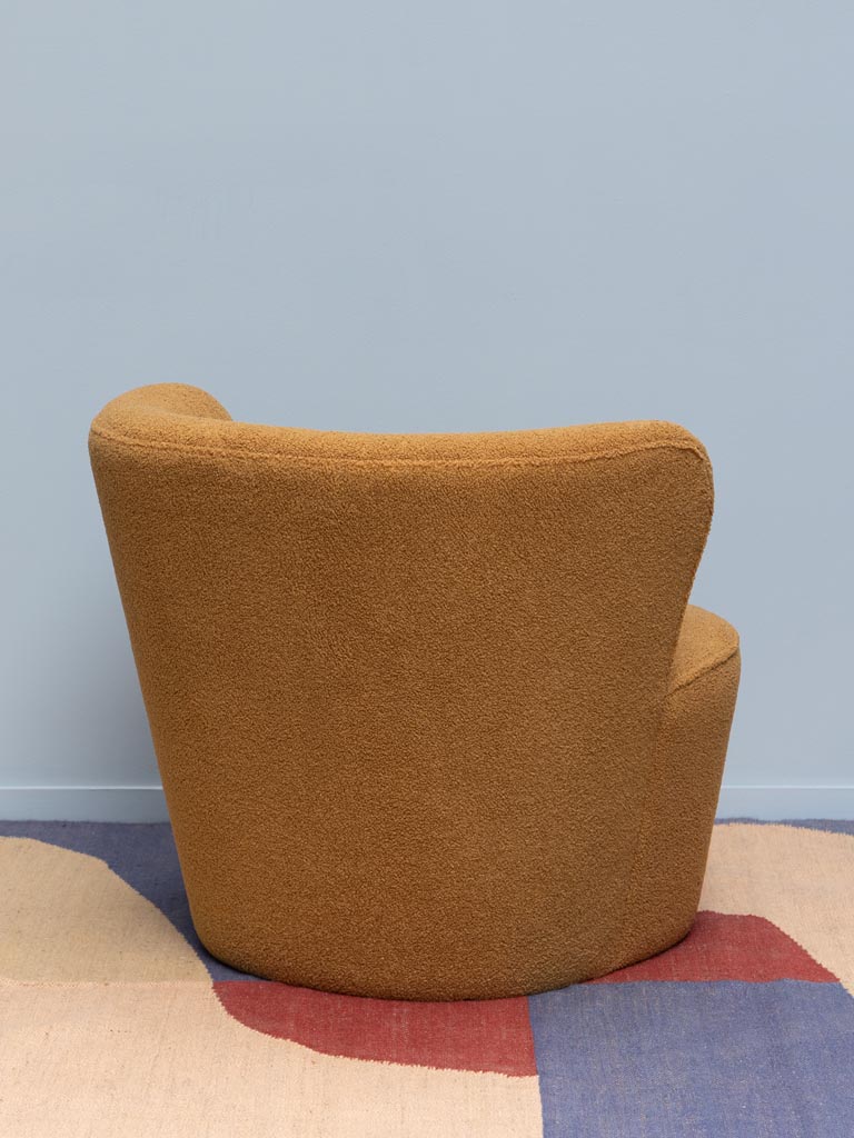 Armchair ochre curl Teddy - 4