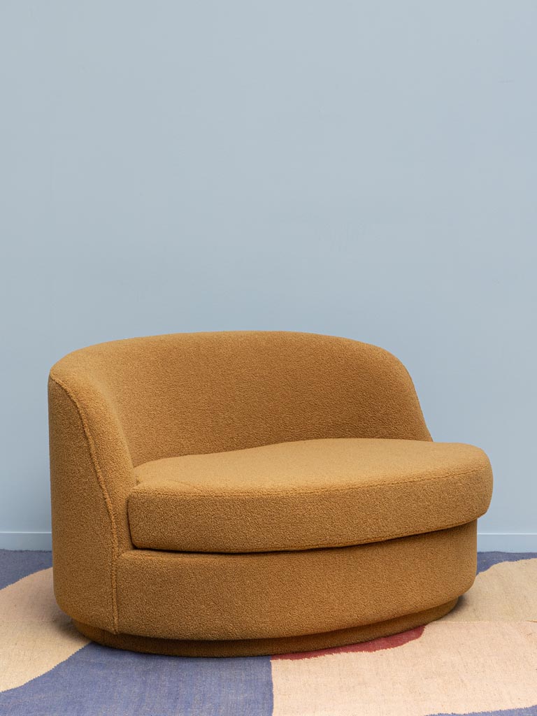 Small sofa ochre curl Teddy - 6