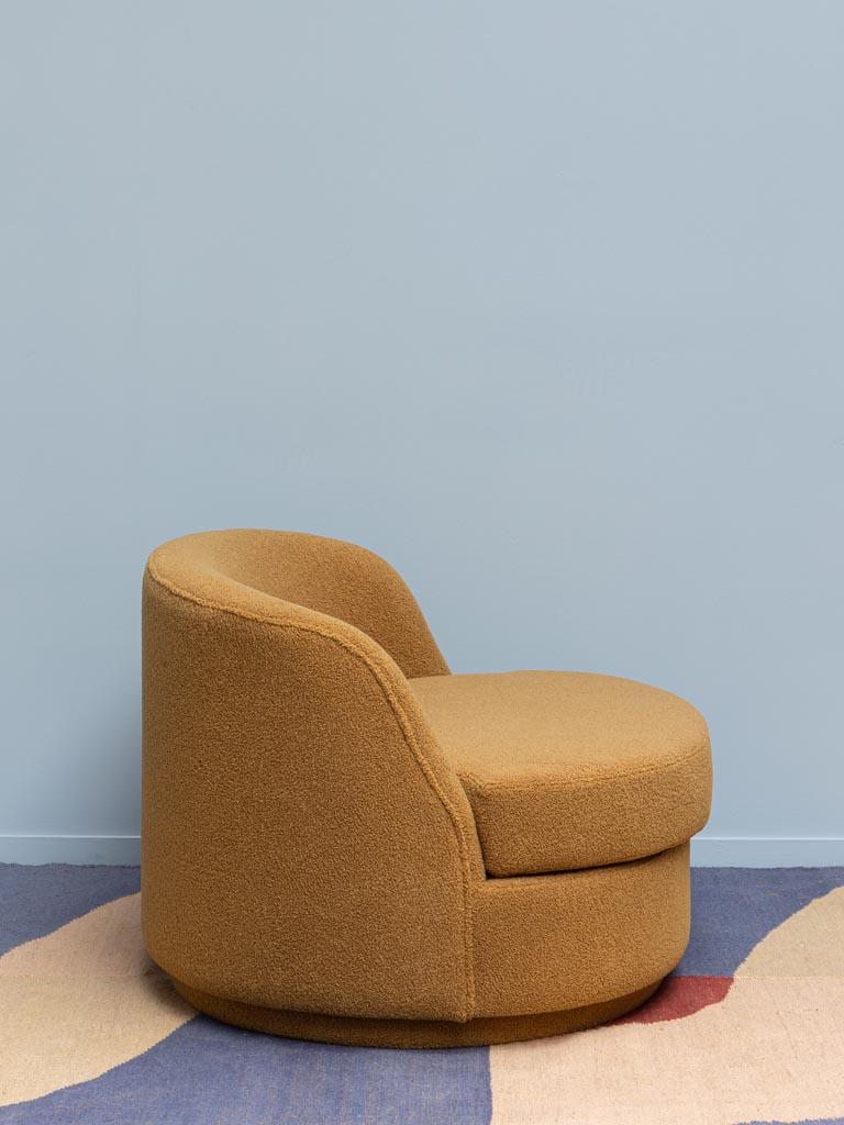 Small sofa ochre curl Teddy - 5