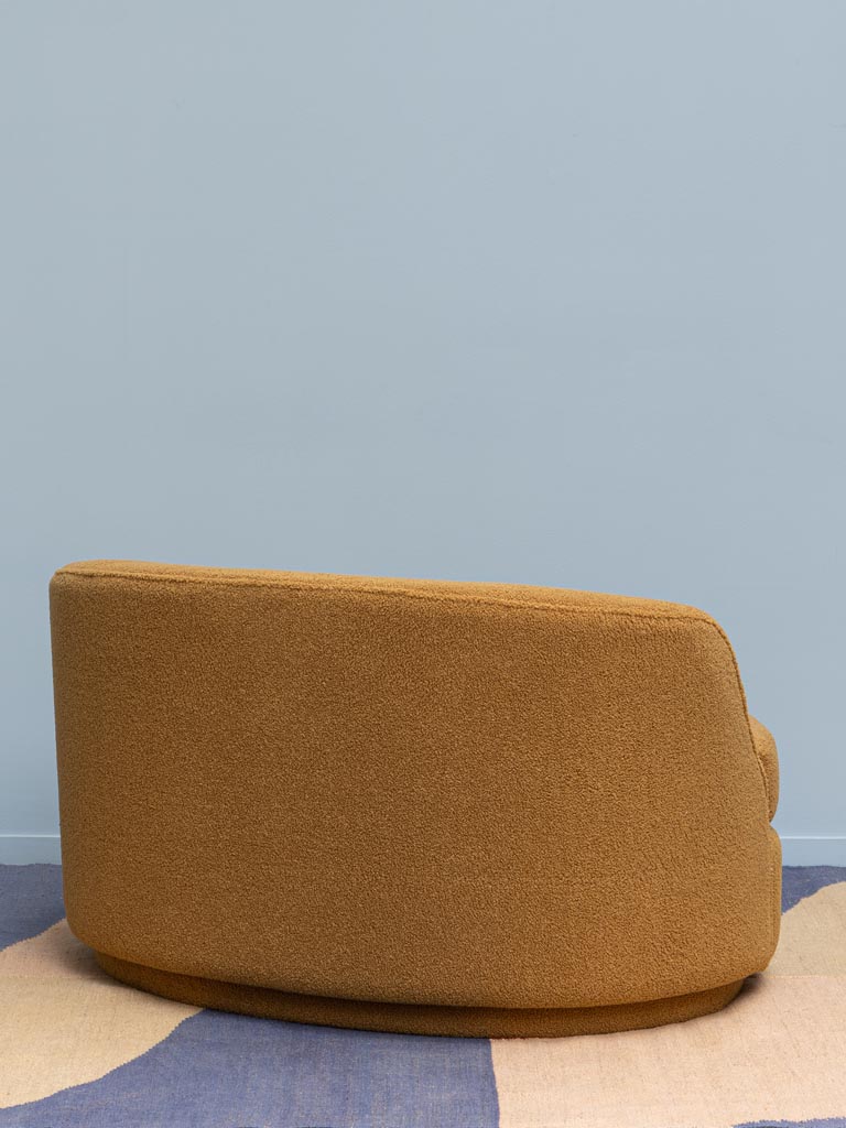 Small sofa ochre curl Teddy - 7