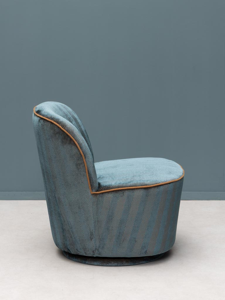 Swivel armchair orange & blue Hyde - 5