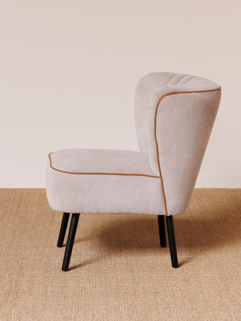 Fauteuil gris clair Horner Fantaisie - 5
