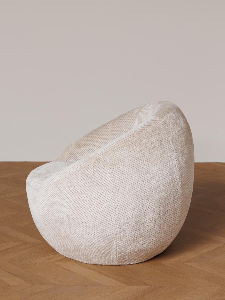 Fauteuil arrondi  Gelato Vanille - 5