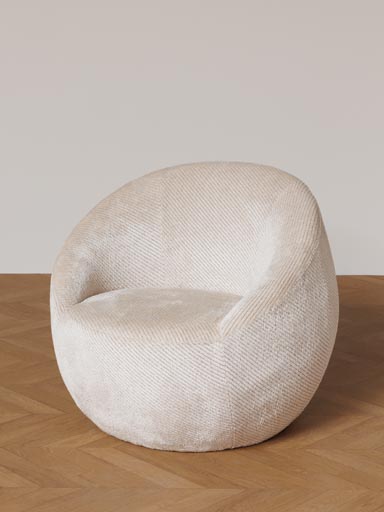 Rounded armchair Gelato Vanilla