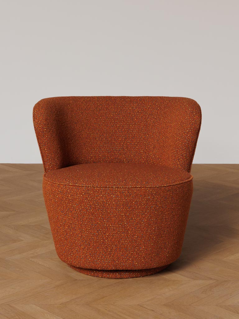 Swivelling terracotta armchair Kiwi - 3