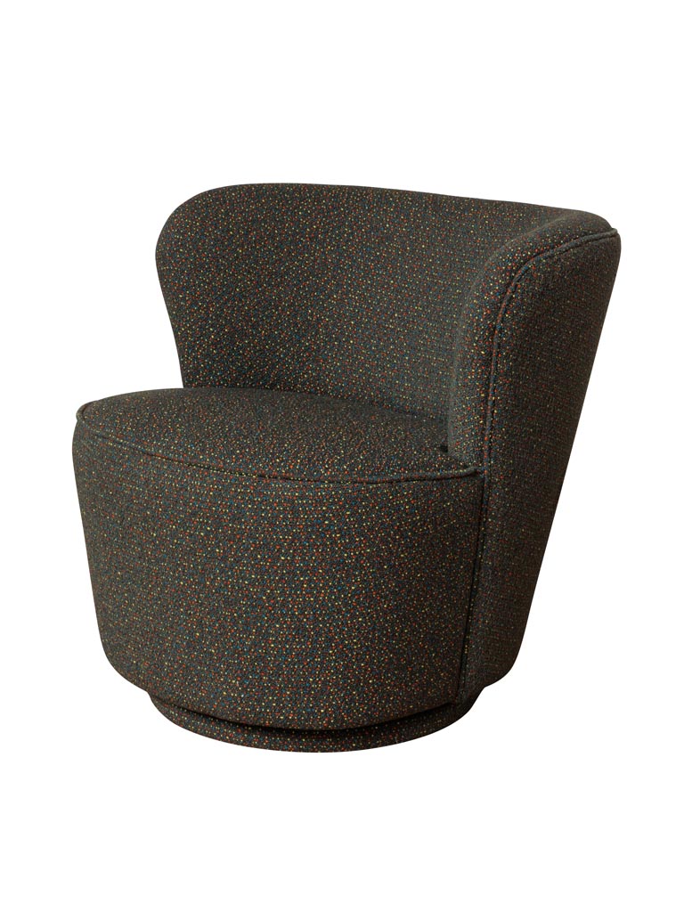 Swivelling Khaki armchair Kiwi - 2