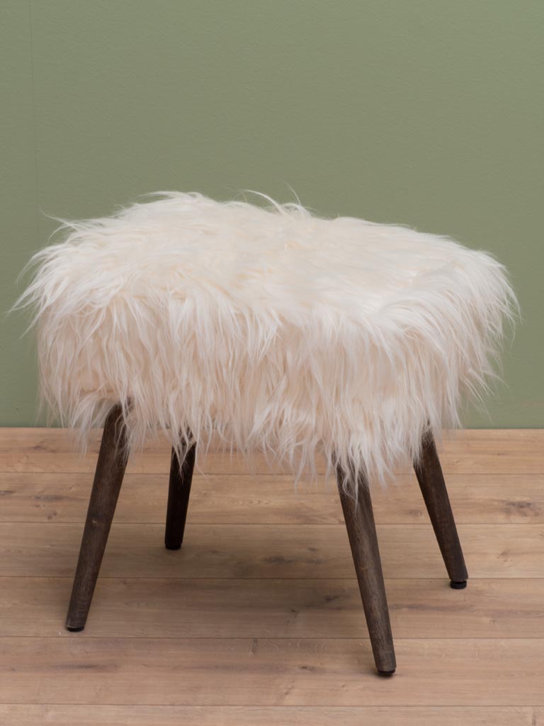 Stool with faux fur Seguin - 1