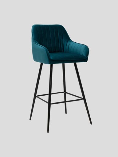 Velvelt royal blue bar chair Lob Jardin