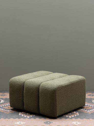 Pouf bouclette verte Nasrine