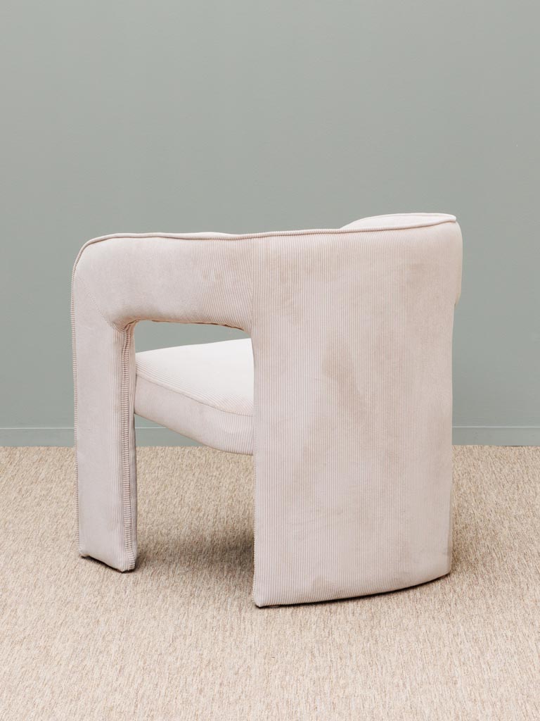 Cord armchair Pinot - 4