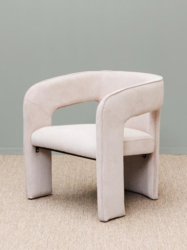 Cord armchair Pinot