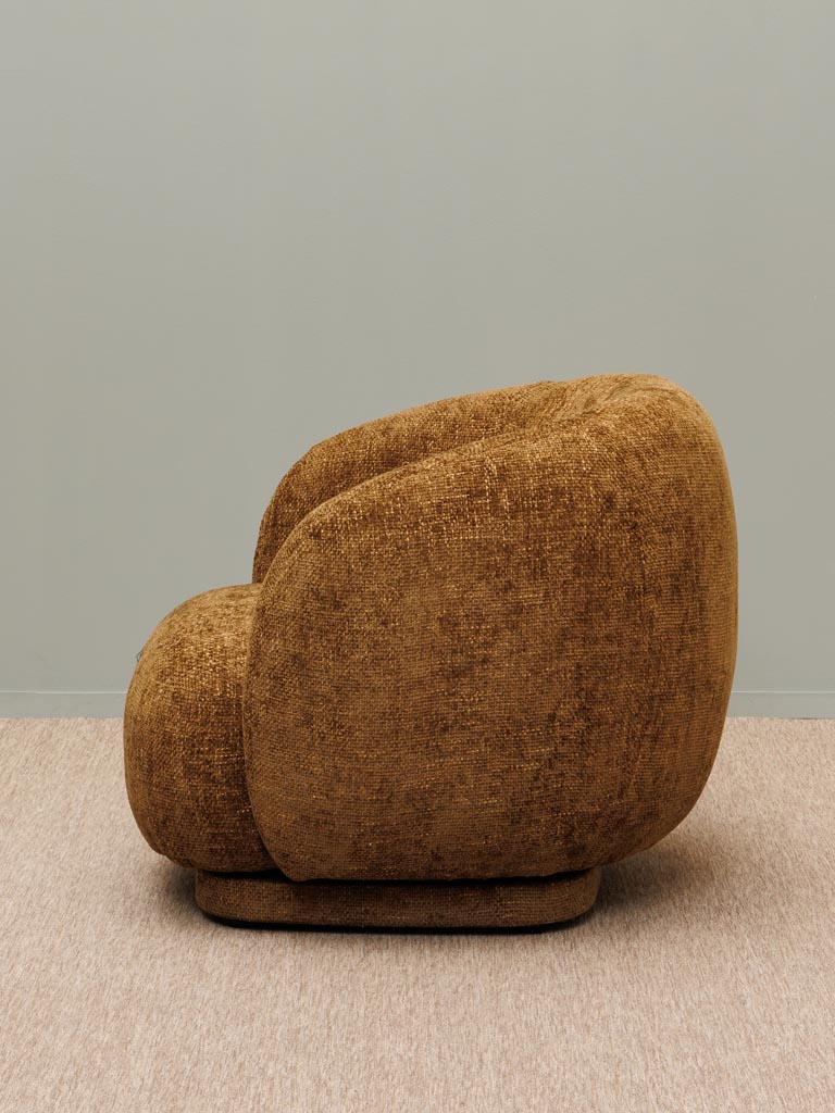 Fauteuil rotatif marron Moeraki - 5