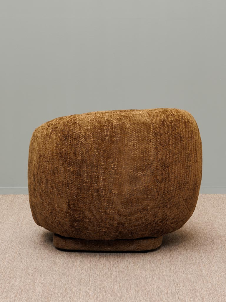 Fauteuil rotatif marron Moeraki - 4