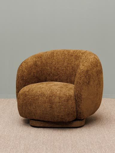Brown swivelling armchair Moeraki