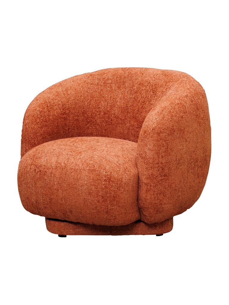 Terracotta swivelling armchair Moeraki - 2