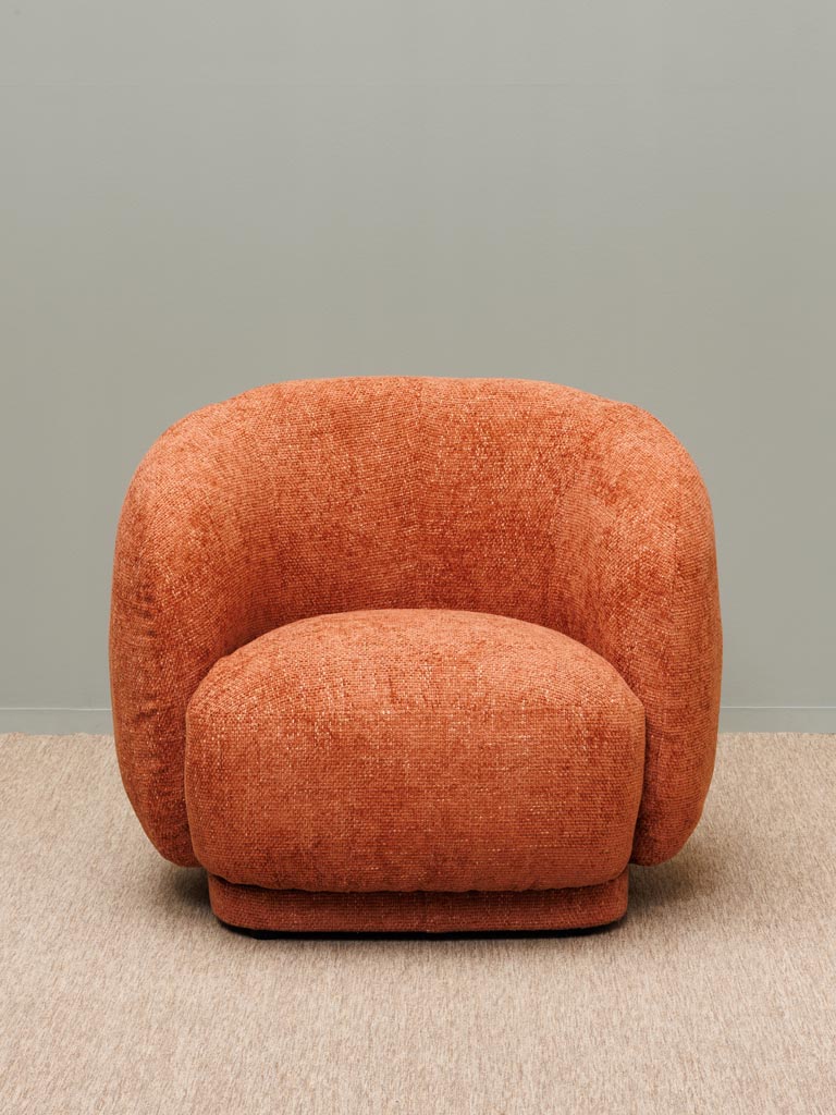 Terracotta swivelling armchair Moeraki - 3