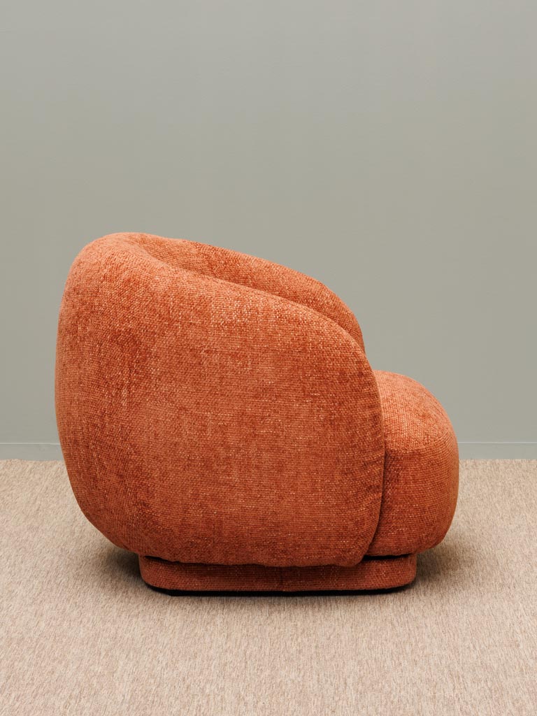 Terracotta swivelling armchair Moeraki - 5