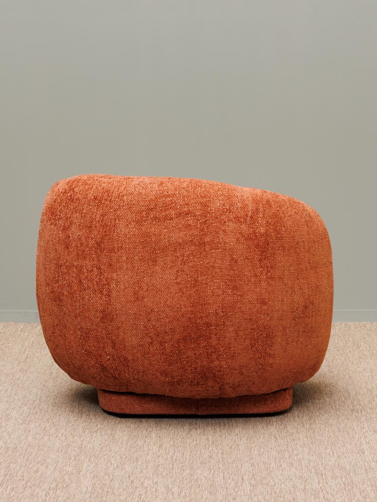 Terracotta swivelling armchair Moeraki - 4