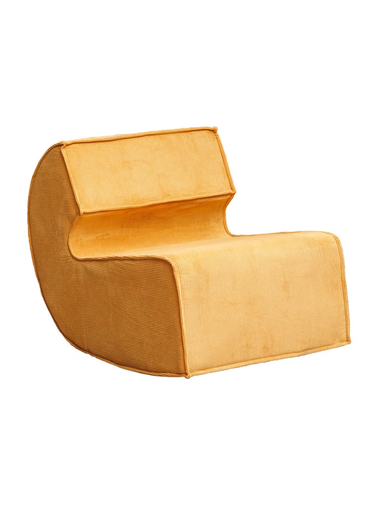 Fauteuil Joy côtelé ocre - 2