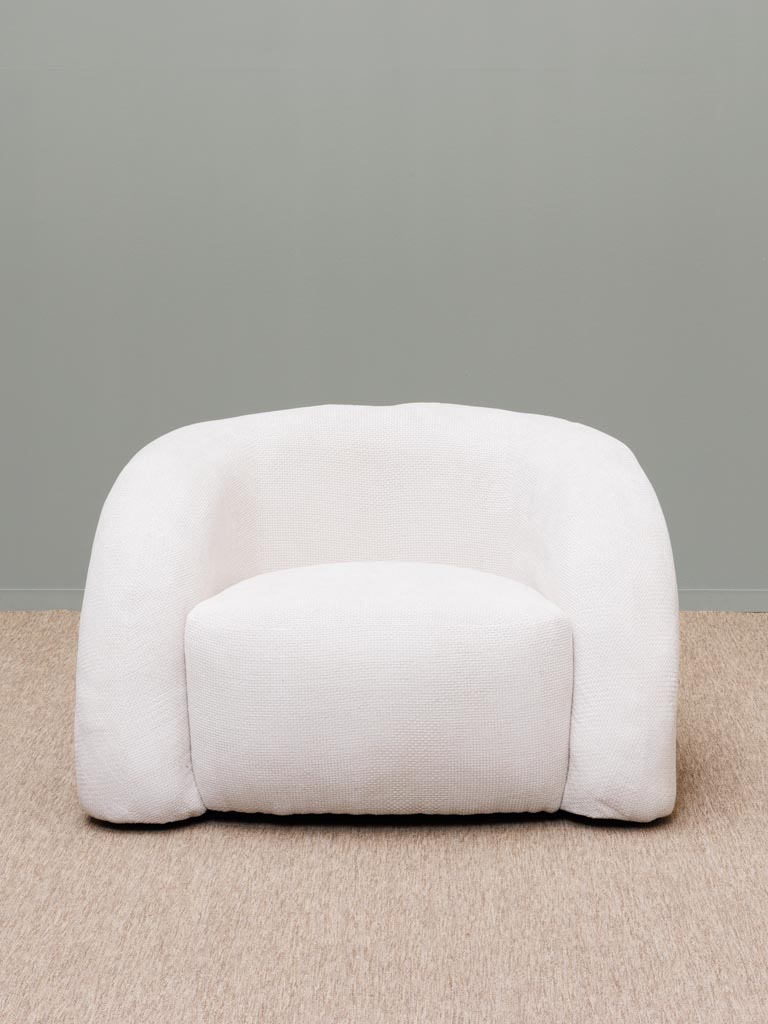 Fauteuil blanc & Ocre Saint Honoré - 6